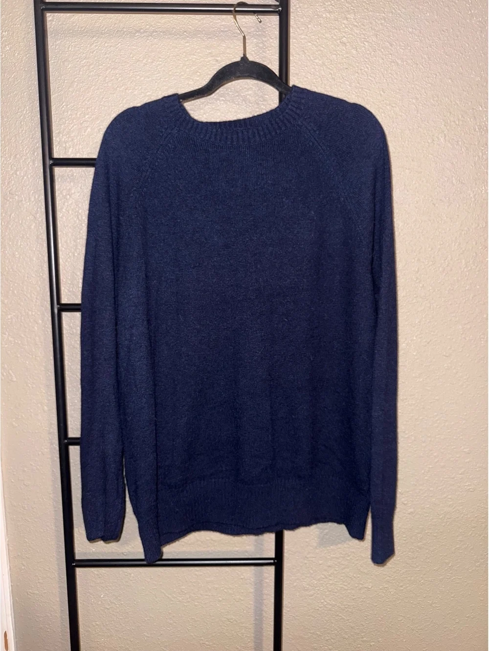 J.Crew Men’s XL Navy Blue Lambswool Blend Crewneck Sweater Pullover